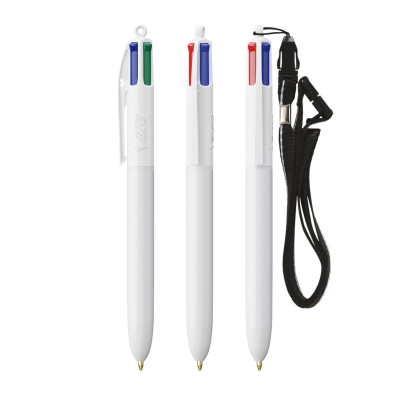 BIC® 4 Colours® ballpen + Lanyard